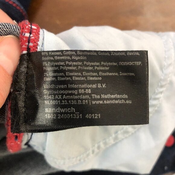 Sandwich_ Slim Fit Tregging‎ Denim Jean Skinny High Rise Jegging Dark Blue Sz 38 - Picture 13 of 15